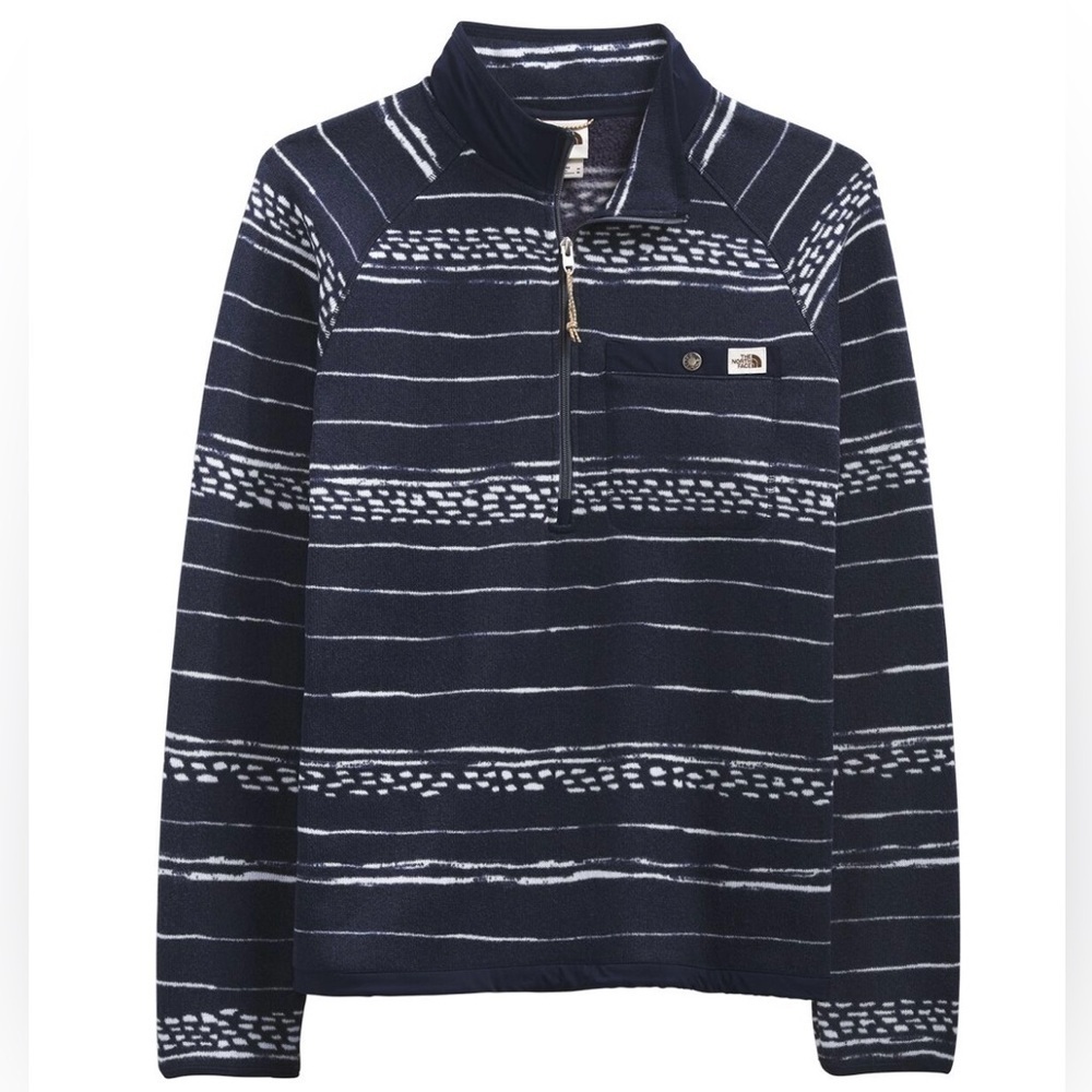 Mens The North Face Printed Gordon Lyons Quarter Zip Fleece Pullover Medium - Picture 12 of 13